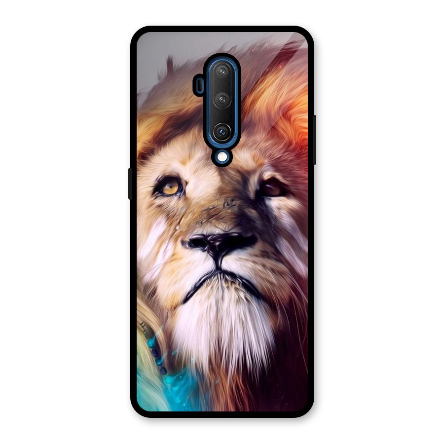Royal Lion Glass Back Case for OnePlus 7T Pro
