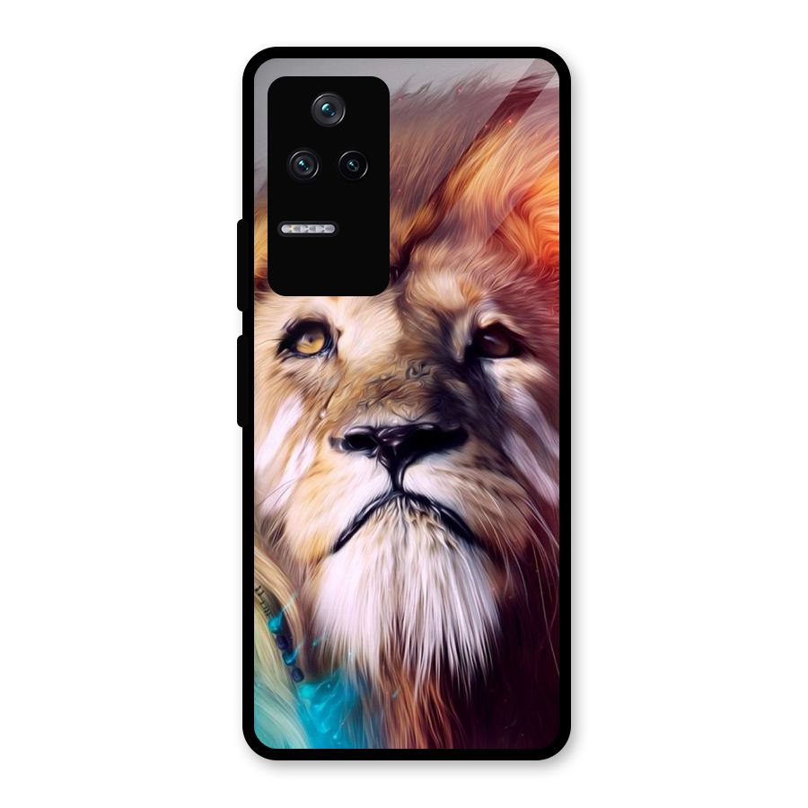 Royal Lion Glass Back Case for Poco F4 5G