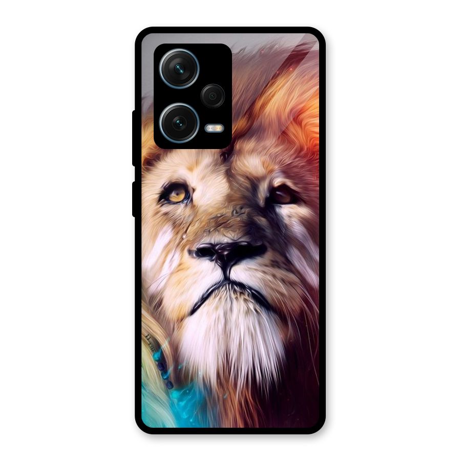 Royal Lion Glass Back Case for Redmi Note 12 Pro Plus 5G
