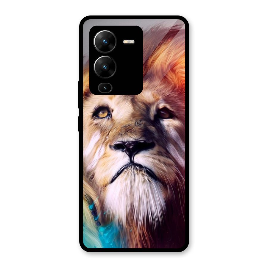 Royal Lion Glass Back Case for Vivo V25 Pro