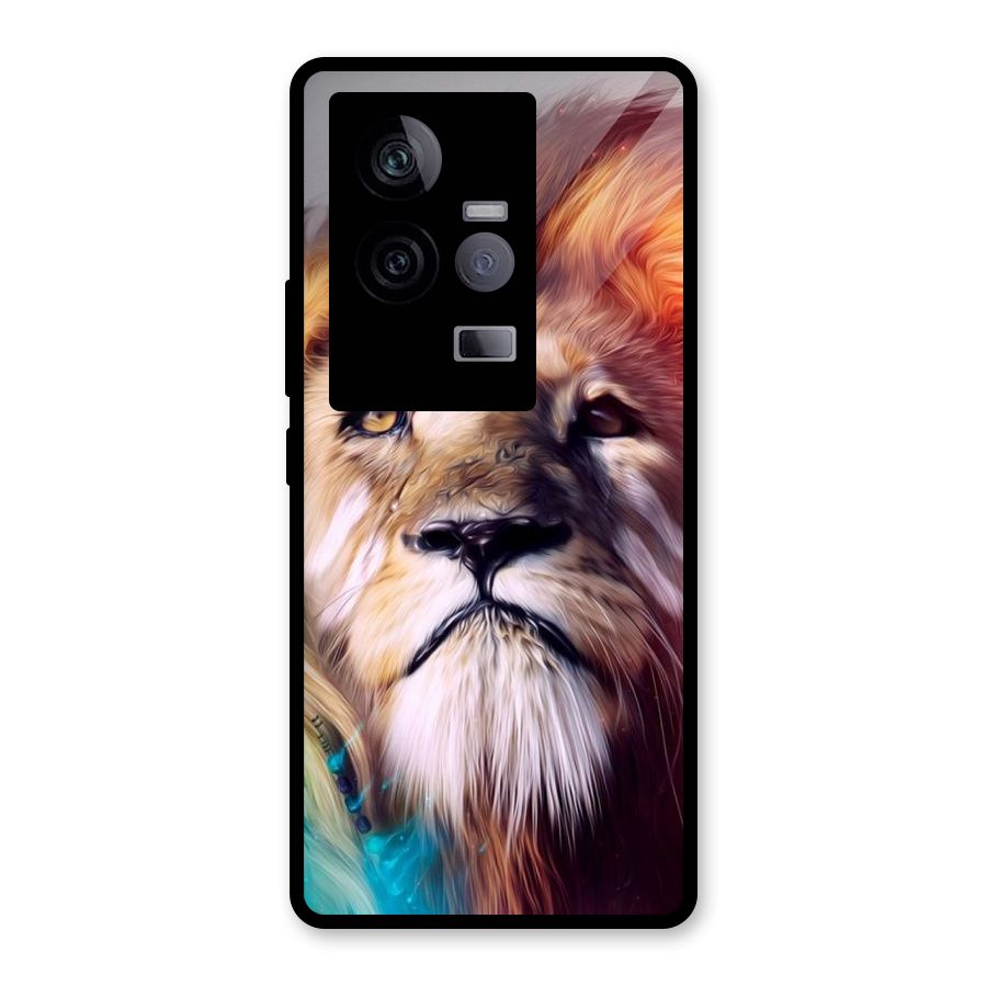 Royal Lion Glass Back Case for Vivo iQOO 11 5G