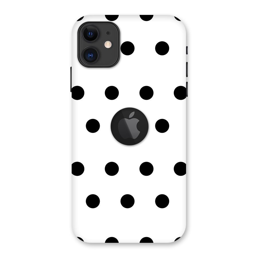 Royal Polka Dots Back Case for iPhone 11 Logo Cut