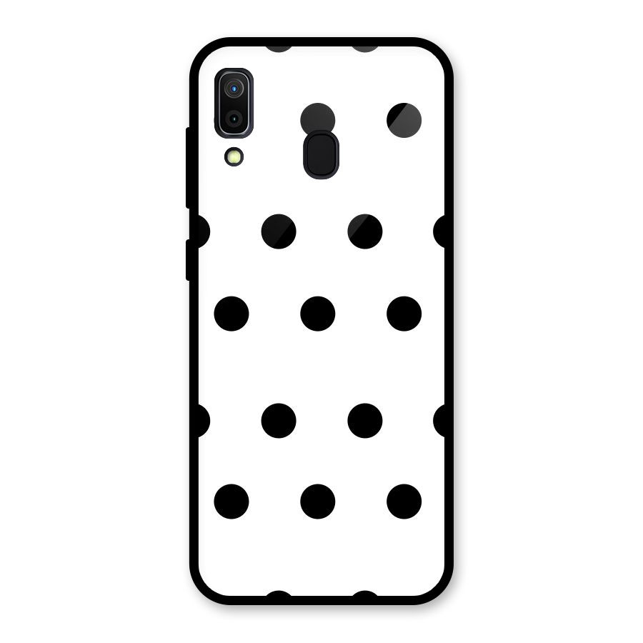 Royal Polka Dots Glass Back Case for Galaxy A30