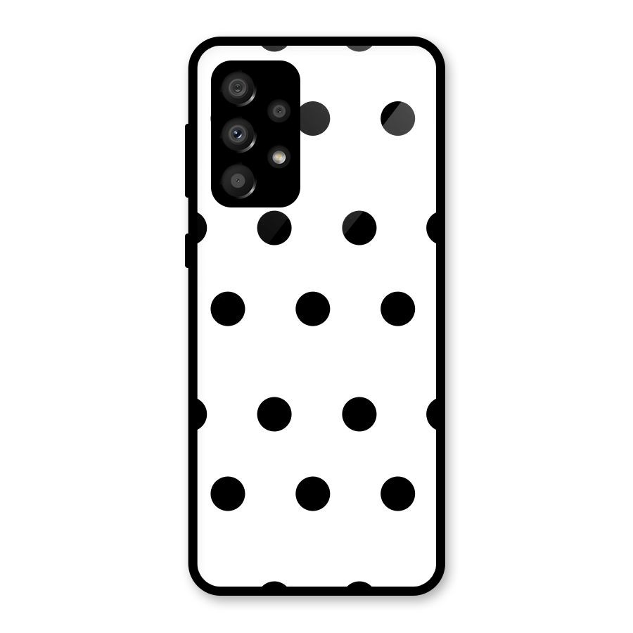 Royal Polka Dots Glass Back Case for Galaxy A32
