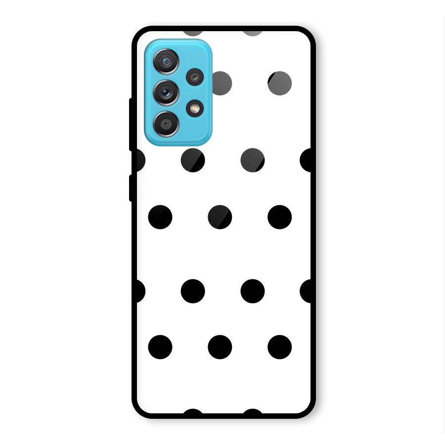 Royal Polka Dots Glass Back Case for Galaxy A52