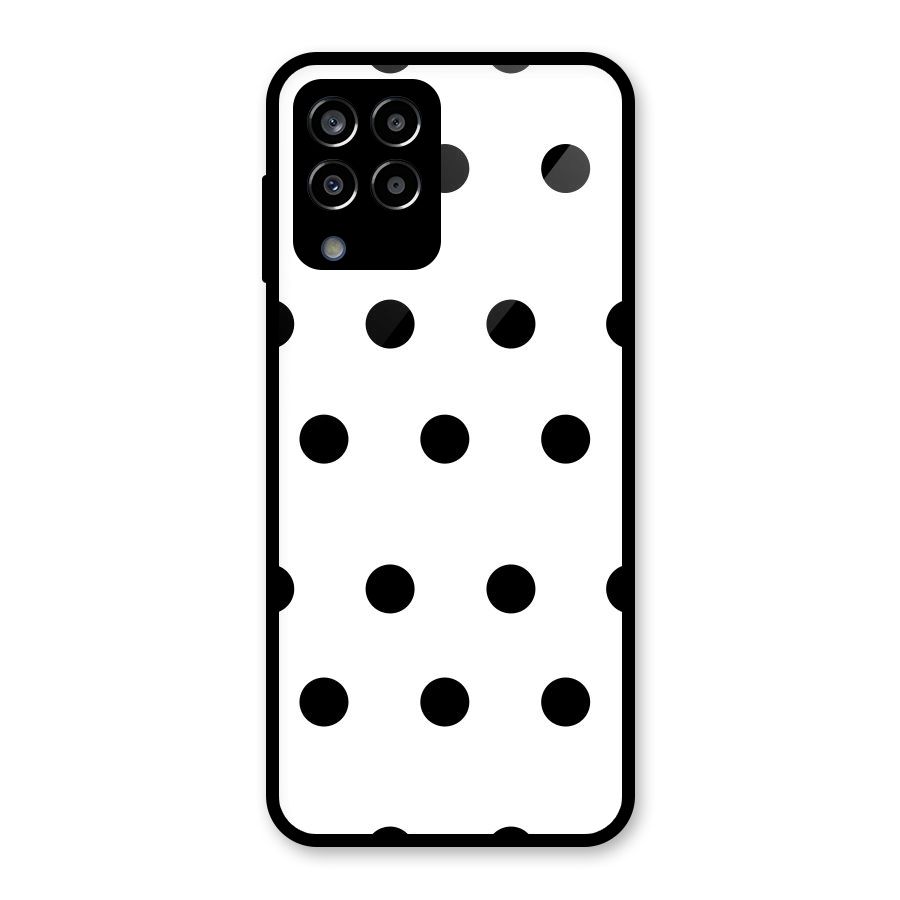 Royal Polka Dots Glass Back Case for Galaxy M33