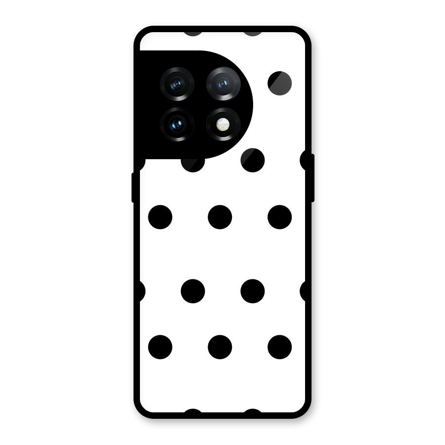 Royal Polka Dots Glass Back Case for OnePlus 11