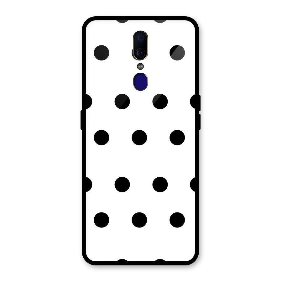 Royal Polka Dots Glass Back Case for Oppo F11