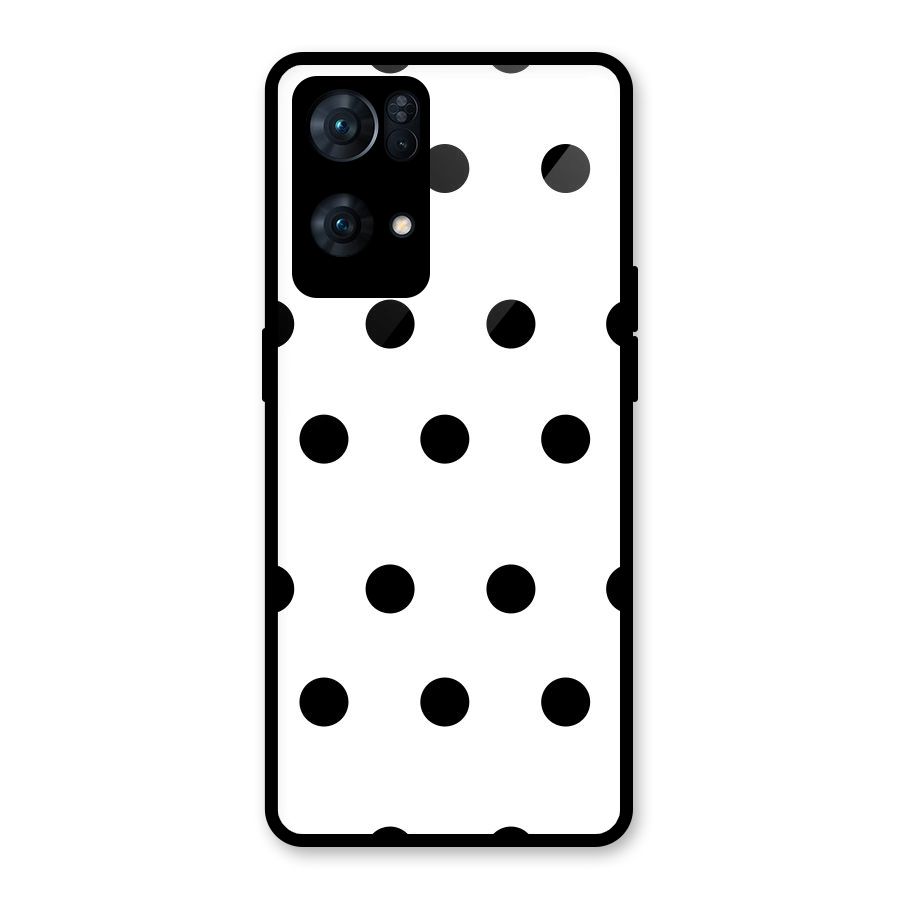 Royal Polka Dots Glass Back Case for Oppo Reno7 Pro 5G