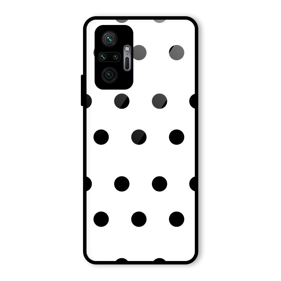 Royal Polka Dots Glass Back Case for Redmi Note 10 Pro