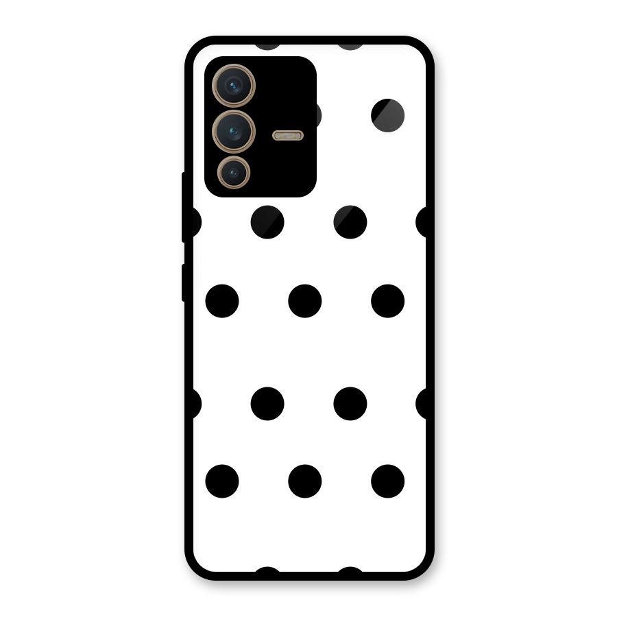 Royal Polka Dots Glass Back Case for Vivo V23 5G