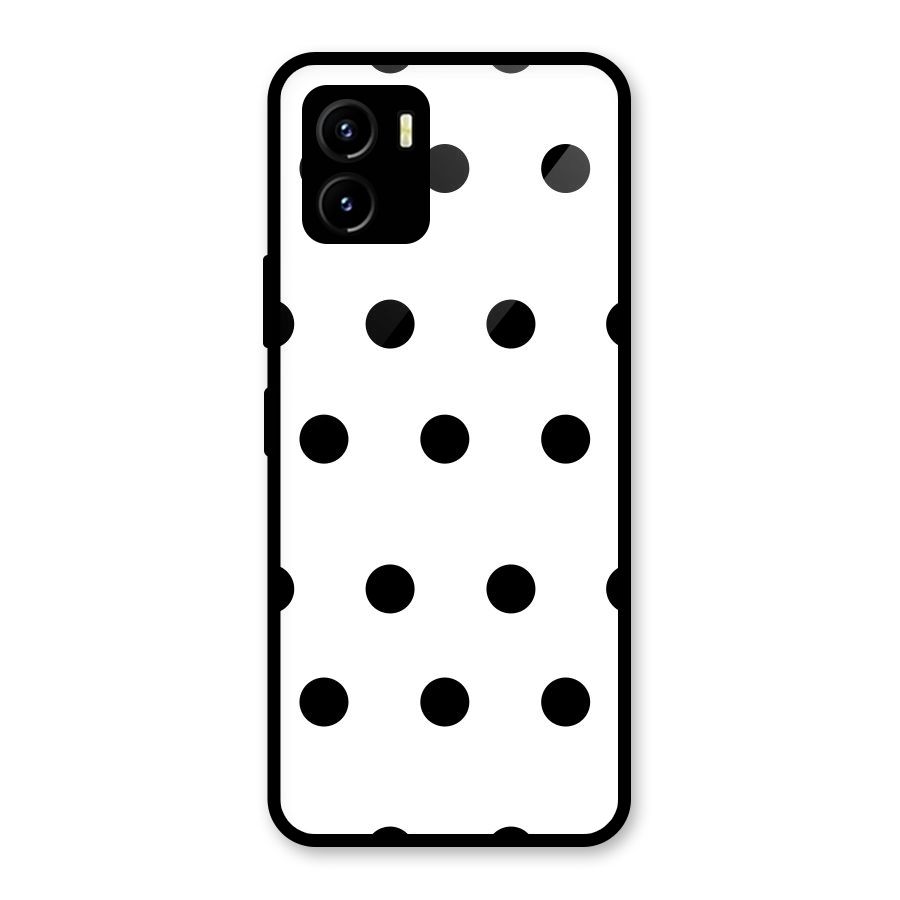 Royal Polka Dots Glass Back Case for Vivo Y15s