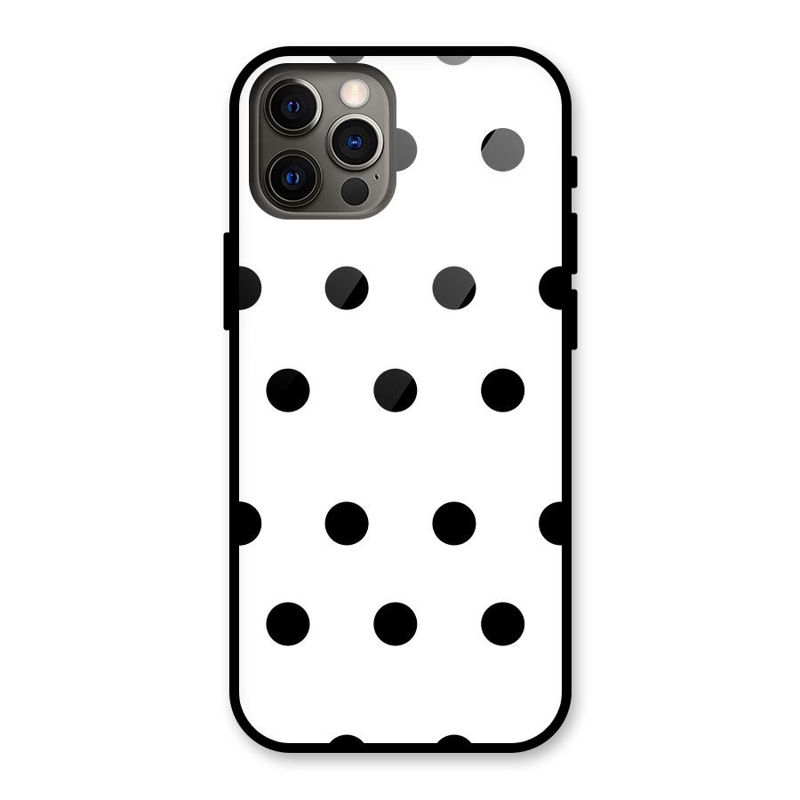 Royal Polka Dots Glass Back Case for iPhone 12 Pro