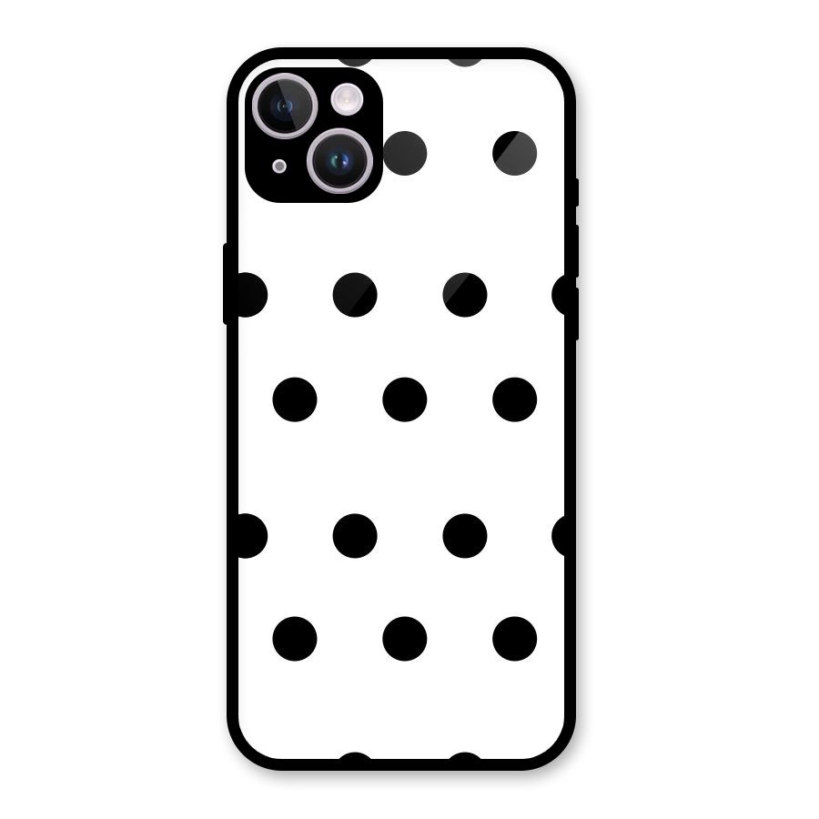 Royal Polka Dots Glass Back Case for iPhone 14 Plus
