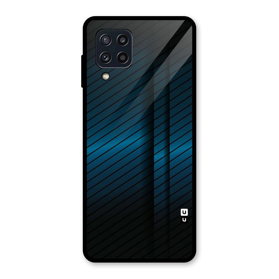 Royal Shade Blue Glass Back Case for Galaxy M32