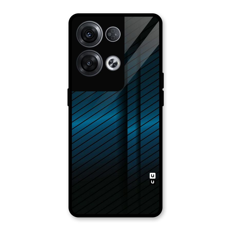 Royal Shade Blue Glass Back Case for Oppo Reno8 Pro 5G