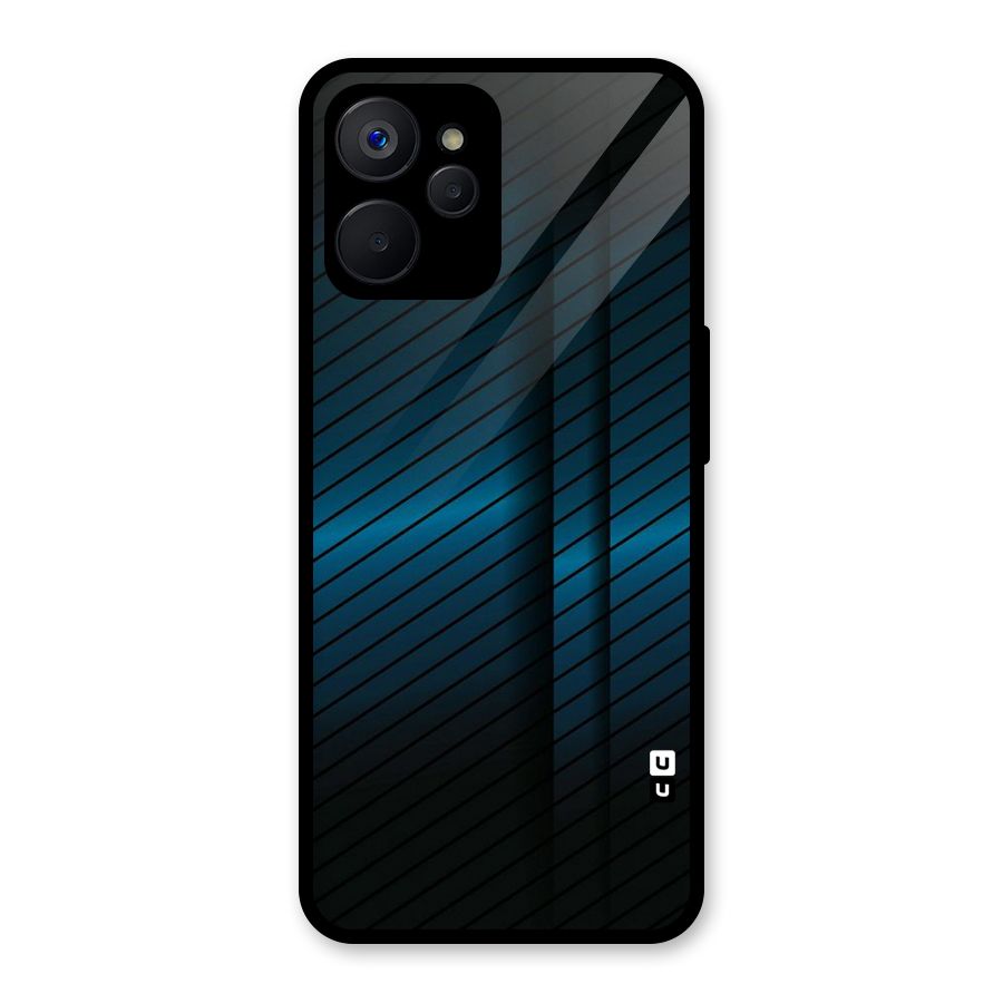 Royal Shade Blue Glass Back Case for Realme 9i 5G