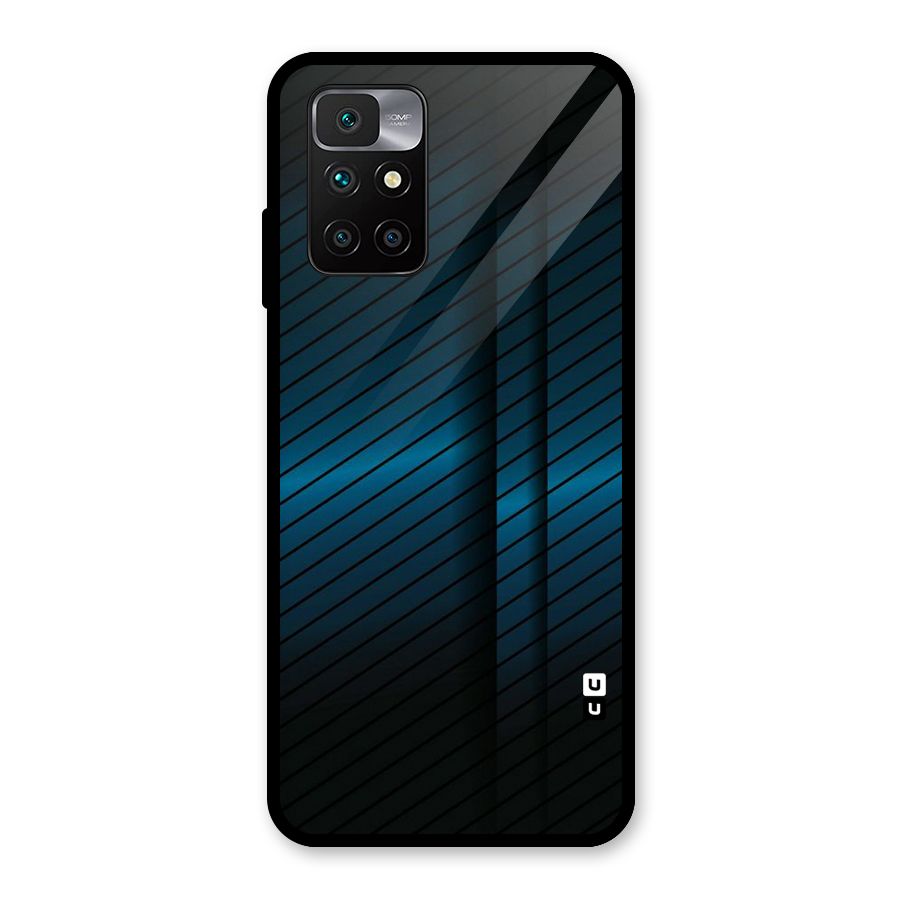 Royal Shade Blue Glass Back Case for Redmi 10 Prime