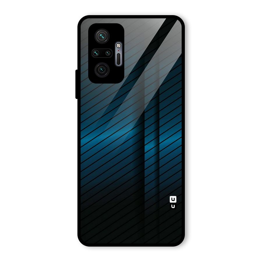 Royal Shade Blue Glass Back Case for Redmi Note 10 Pro