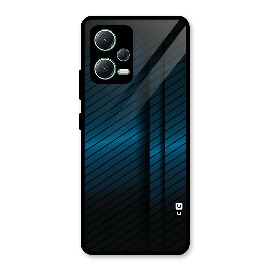 Royal Shade Blue Glass Back Case for Redmi Note 12 5G