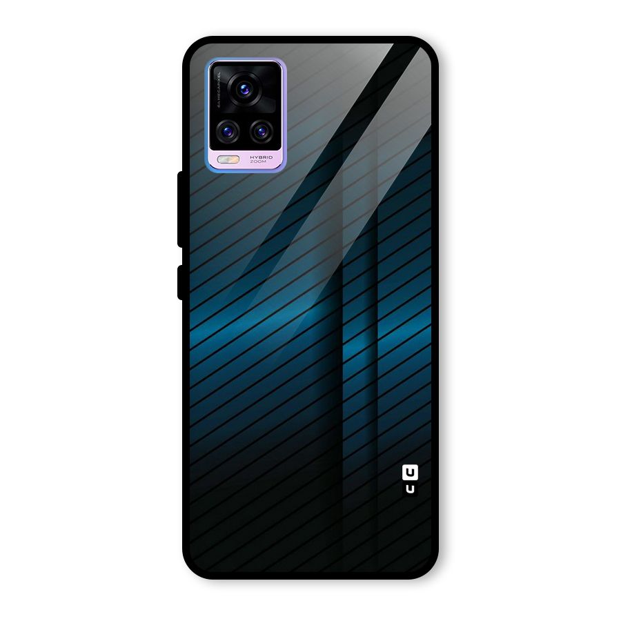 Royal Shade Blue Glass Back Case for Vivo V20 Pro