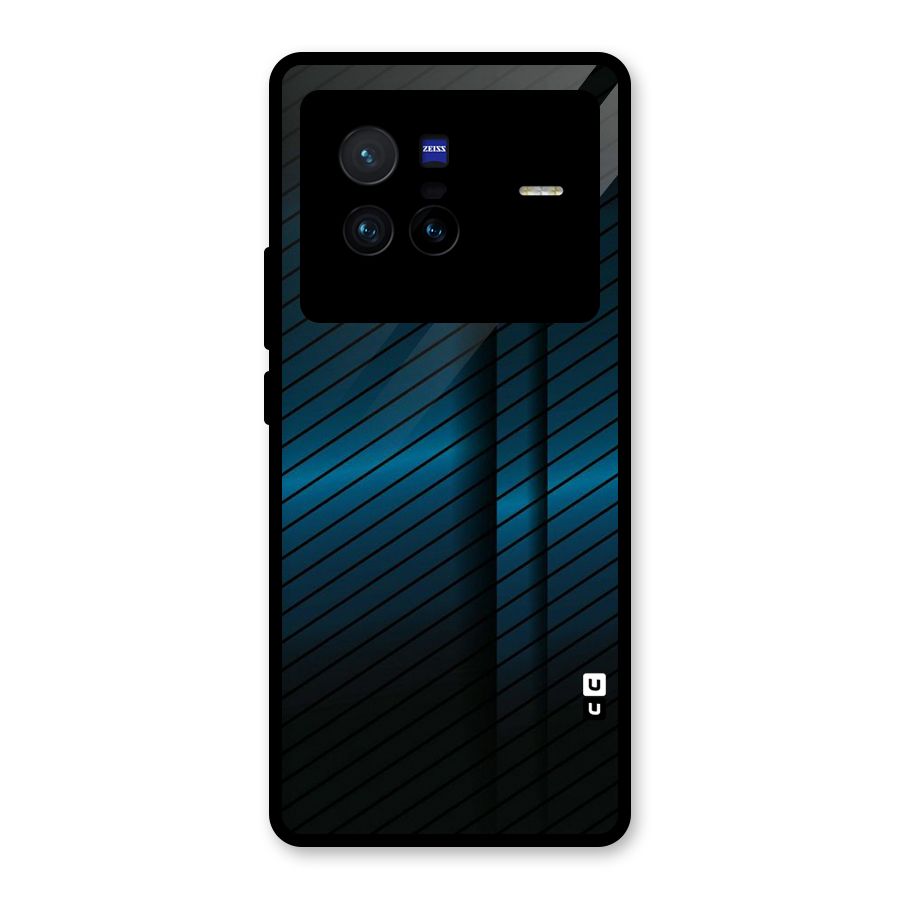 Royal Shade Blue Glass Back Case for Vivo X80