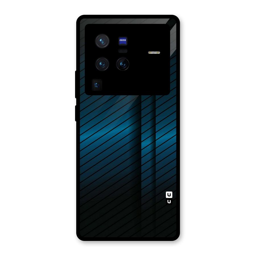 Royal Shade Blue Glass Back Case for Vivo X80 Pro