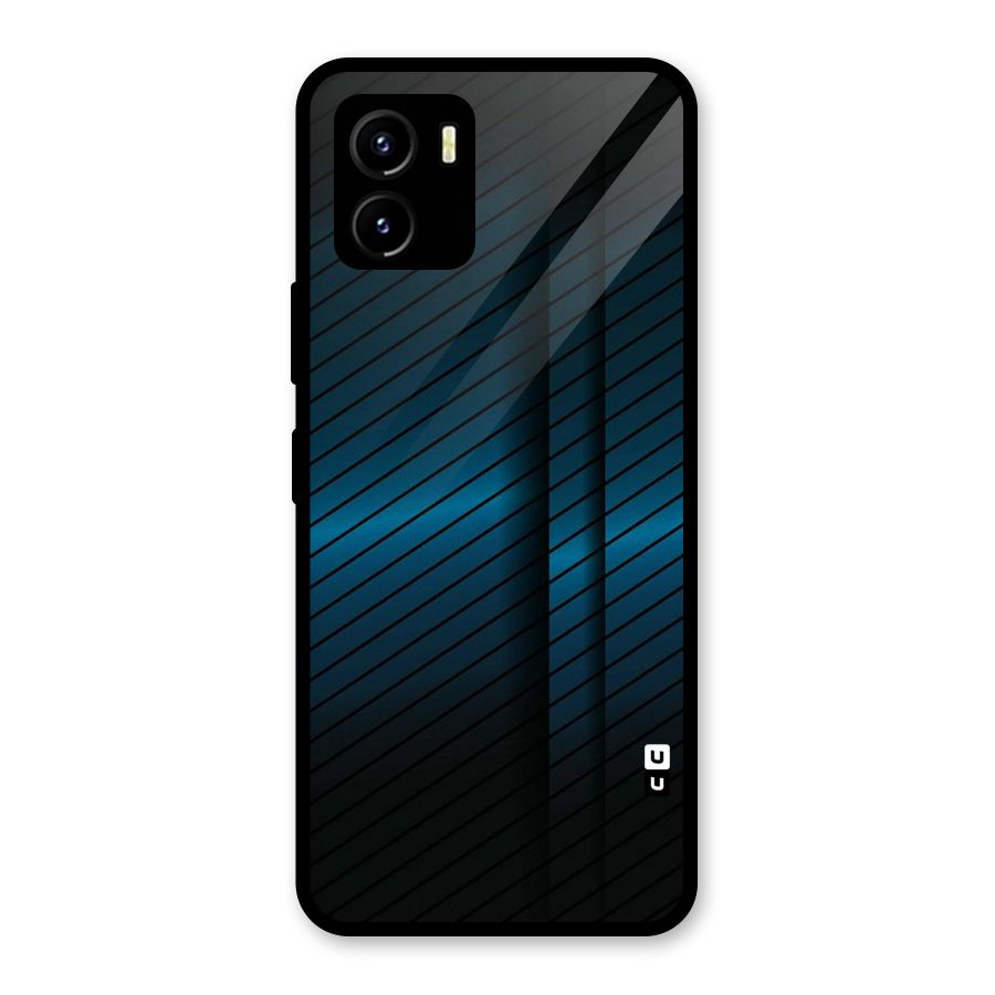 Royal Shade Blue Glass Back Case for Vivo Y15s