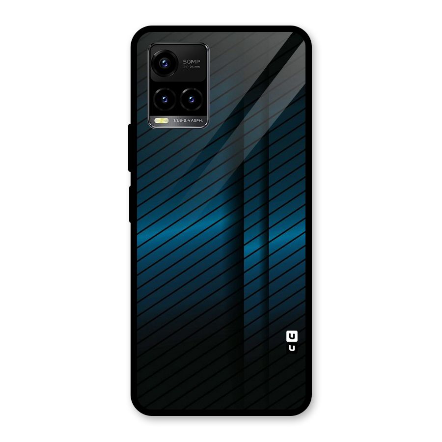 Royal Shade Blue Glass Back Case for Vivo Y21T