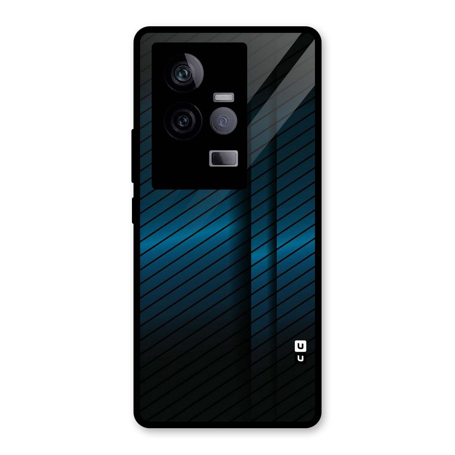 Royal Shade Blue Glass Back Case for Vivo iQOO 11 5G