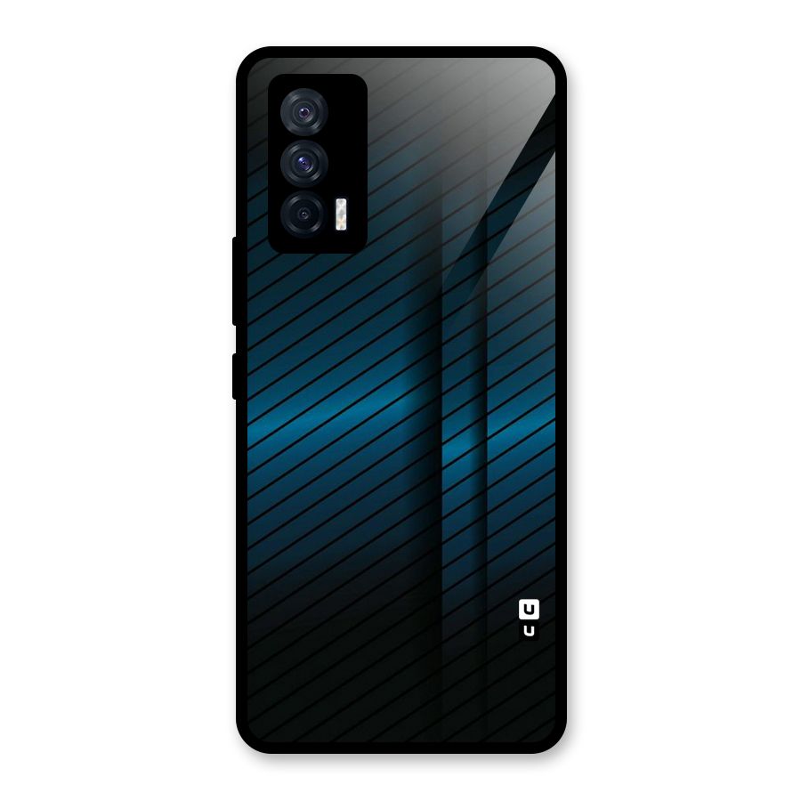 Royal Shade Blue Glass Back Case for Vivo iQOO 7 5G