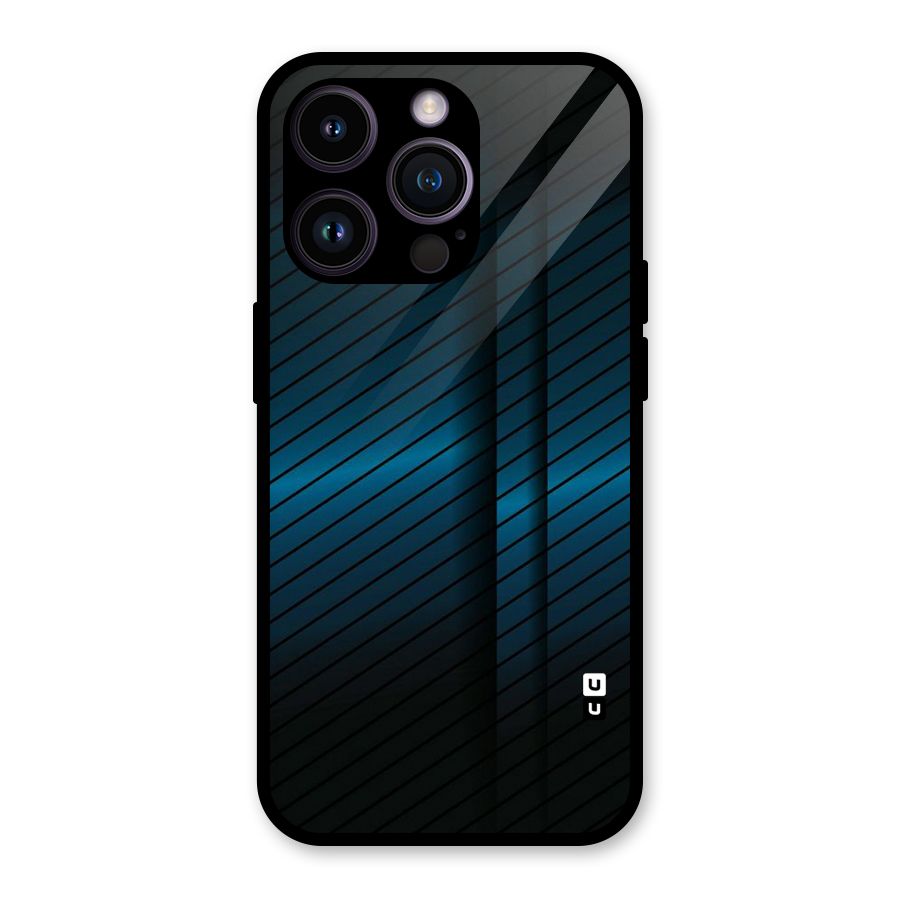 Royal Shade Blue Glass Back Case for iPhone 14 Pro