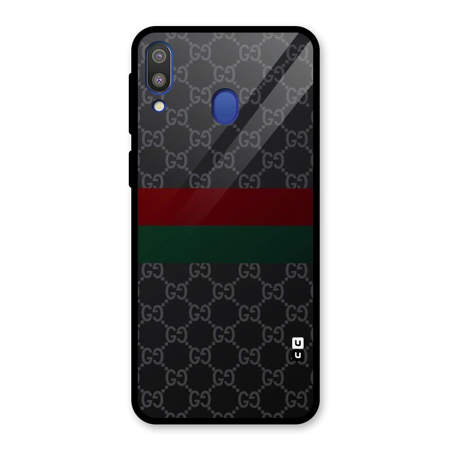Royal Stripes Design Glass Back Case for Galaxy M20