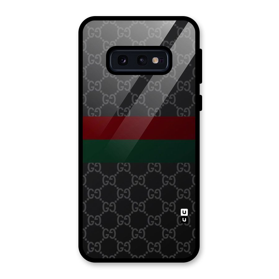 Royal Stripes Design Glass Back Case for Galaxy S10e