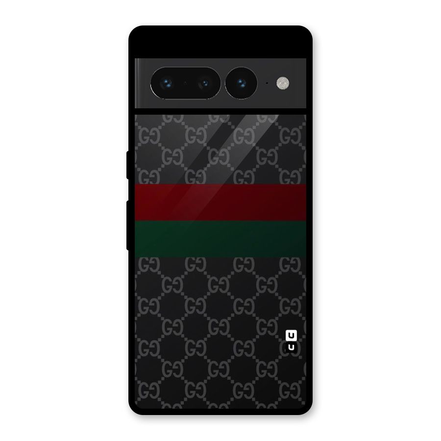 Royal Stripes Design Glass Back Case for Google Pixel 7 Pro
