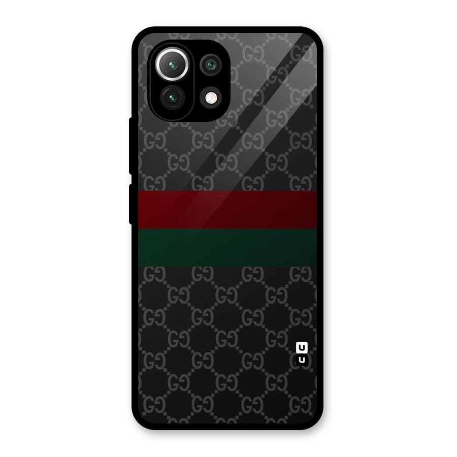 Royal Stripes Design Glass Back Case for Mi 11 Lite NE 5G