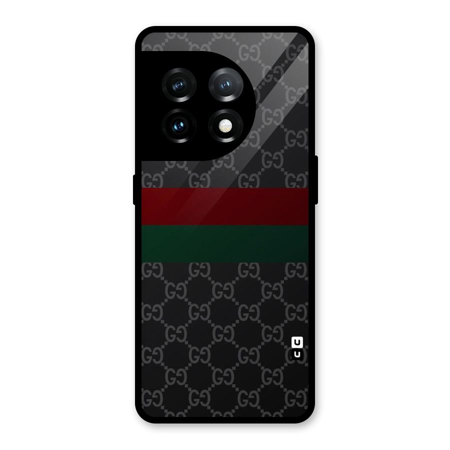 Royal Stripes Design Glass Back Case for OnePlus 11