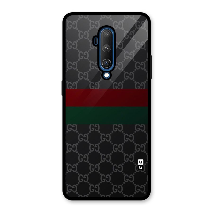 Royal Stripes Design Glass Back Case for OnePlus 7T Pro