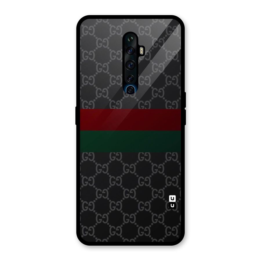 Royal Stripes Design Glass Back Case for Oppo Reno2 F