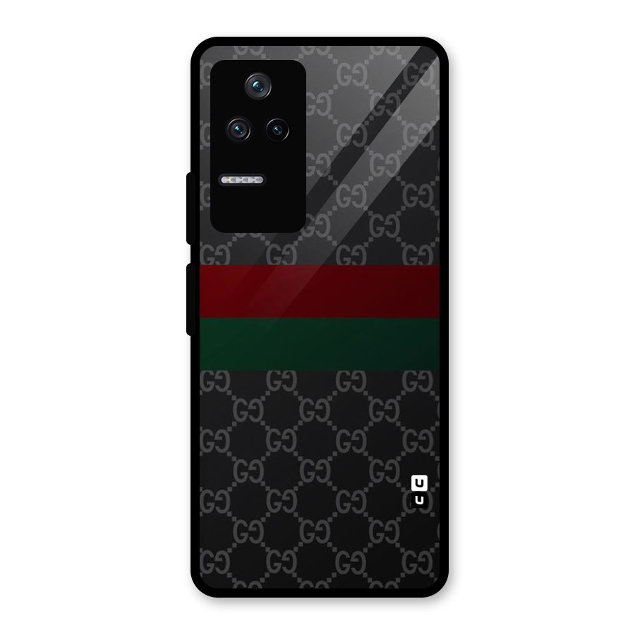 Royal Stripes Design Glass Back Case for Poco F4 5G