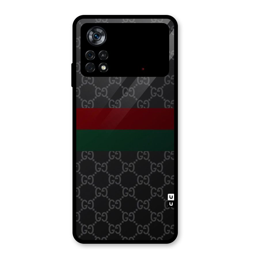Royal Stripes Design Glass Back Case for Poco X4 Pro 5G
