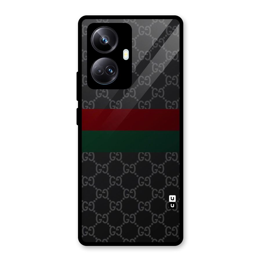 Royal Stripes Design Glass Back Case for Realme 10 Pro Plus