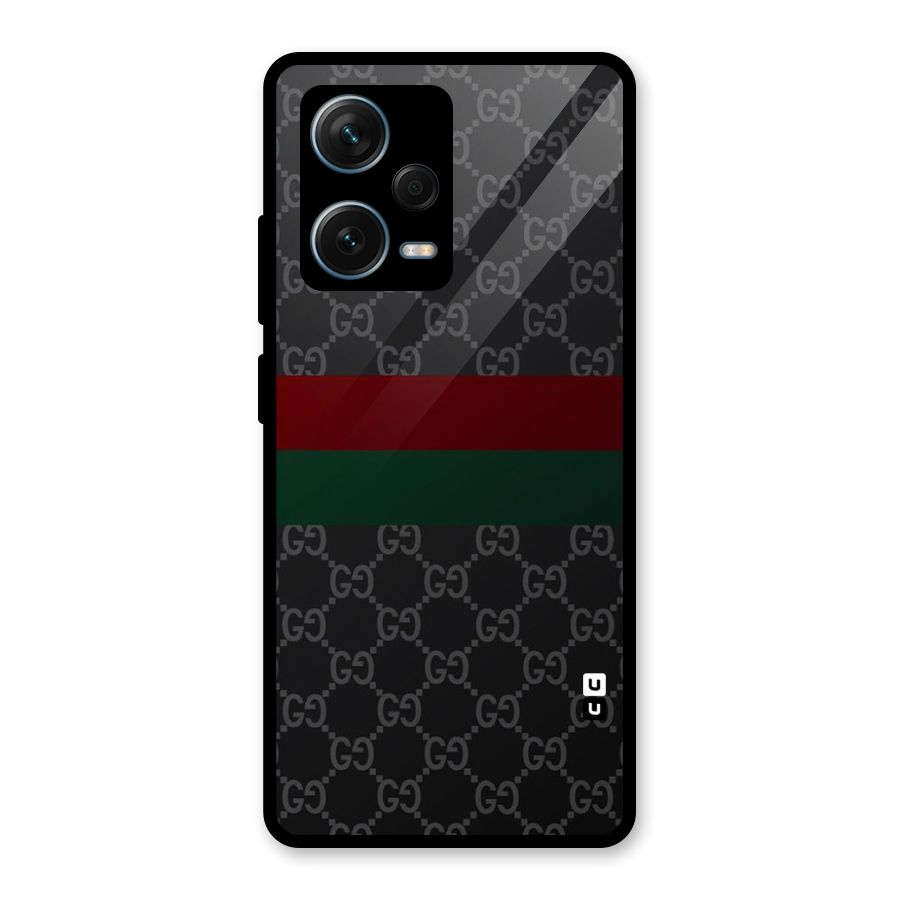 Royal Stripes Design Glass Back Case for Redmi Note 12 Pro Plus 5G