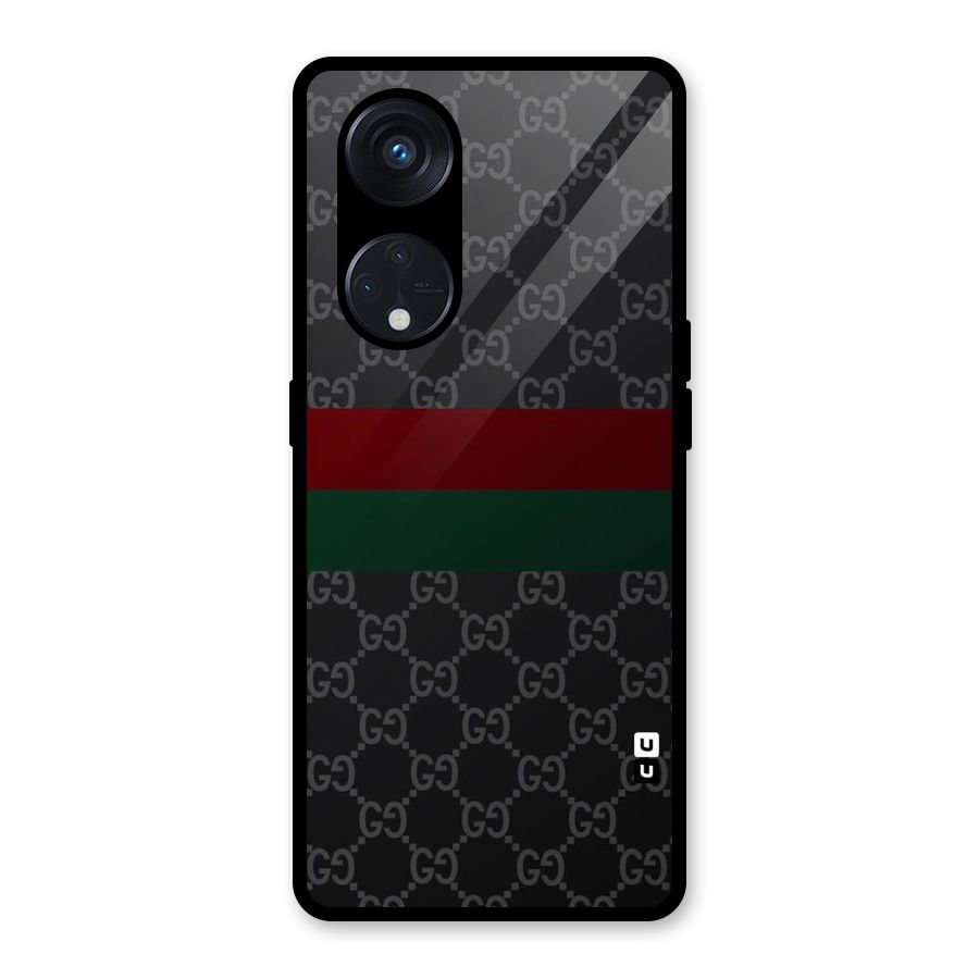 Royal Stripes Design Glass Back Case for Reno8 T 5G