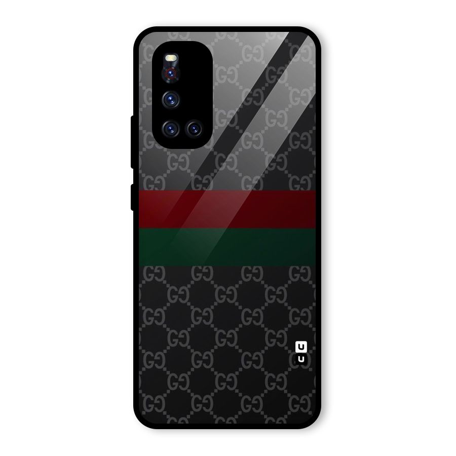 Royal Stripes Design Glass Back Case for Vivo V19