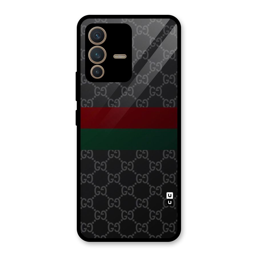 Royal Stripes Design Glass Back Case for Vivo V23 5G