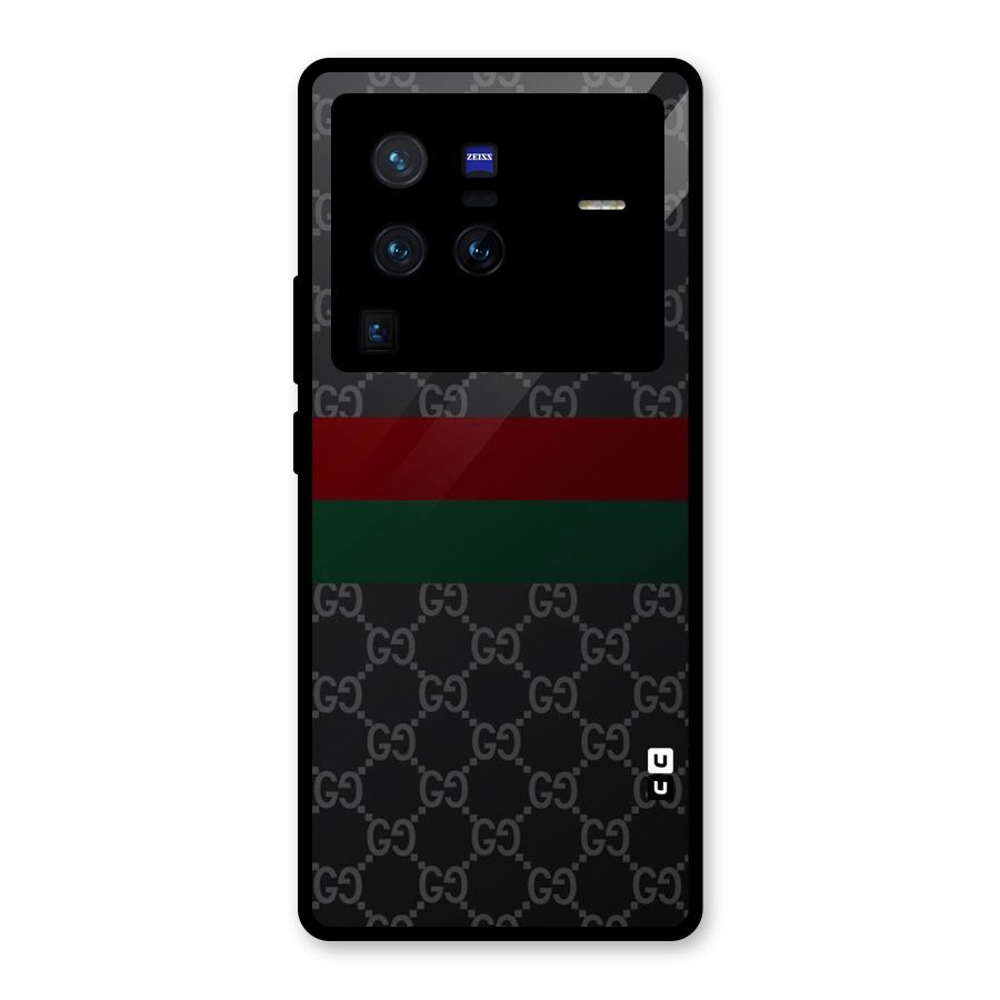 Royal Stripes Design Glass Back Case for Vivo X80 Pro