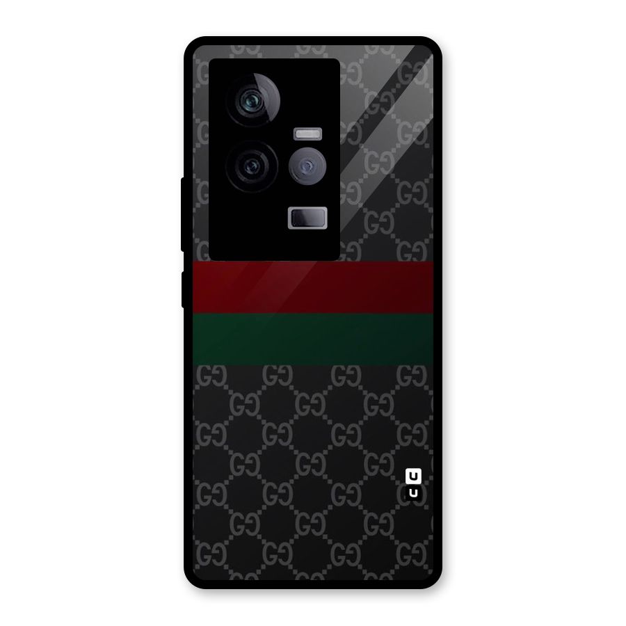 Royal Stripes Design Glass Back Case for Vivo iQOO 11 5G