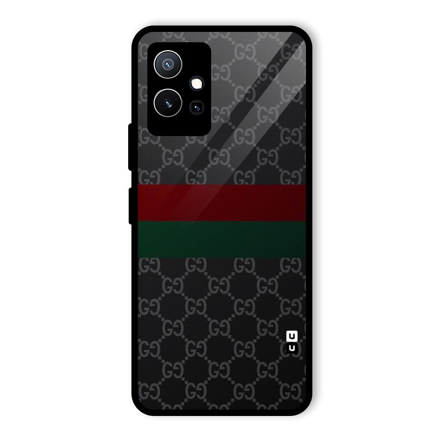 Royal Stripes Design Glass Back Case for Vivo iQOO Z6