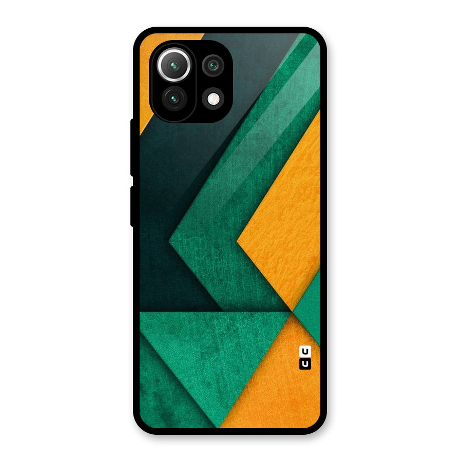 Rugged Abstract Stripes Glass Back Case for Mi 11 Lite NE 5G